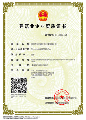 慧创源企业资质证书